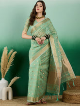 Womens Fashion Ethnic Green Color Sarees-MLSHWSA1442GRN0ONE